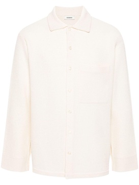 waffle-knit shirt