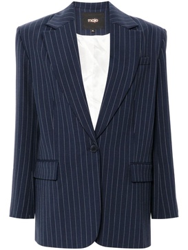 single-breasted pinstripe blazer