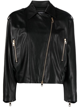 leather biker jacket