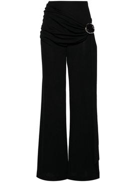 wraparound-design palazzo pants