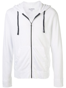 plain zipped hoodie