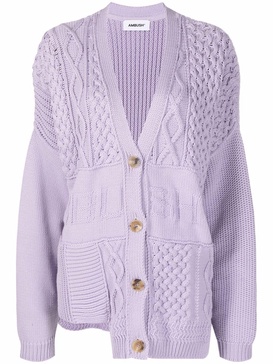 patchwork knitted cardigan