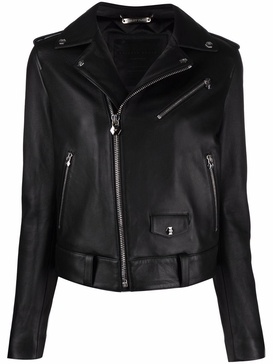 leather biker jacket