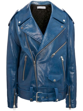 belted leather jacket