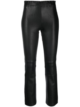 cropped leather trousers