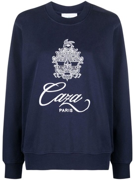 embroidered-logo organic cotton sweatshirt 