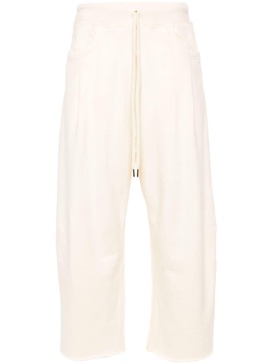 pleated cropped track pants