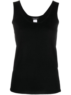 scoop-neck knitted tank top