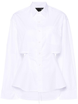 White Cut-Out Cotton Shirt