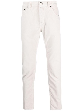 logo-patch tapered-leg trousers