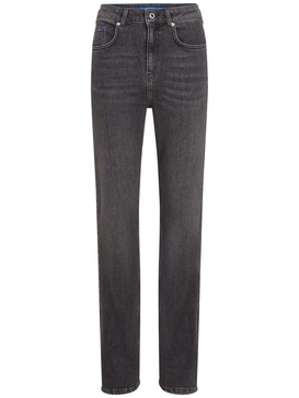 high-rise straight-leg jeans