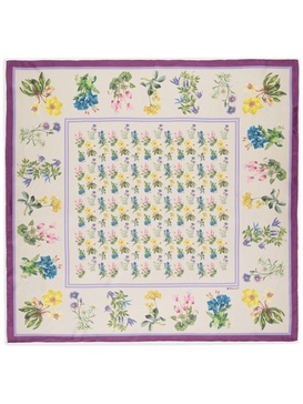 floral-print silk scarf