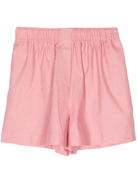 gabardine-weave high-waisted shorts