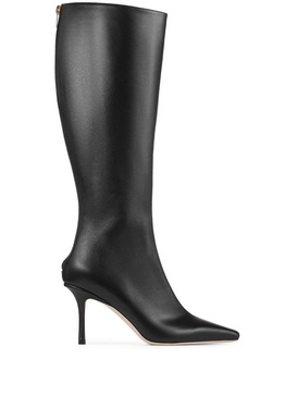 Agathe 85 leather knee-high boots