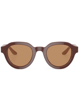 logo-print round-frame sunglasses