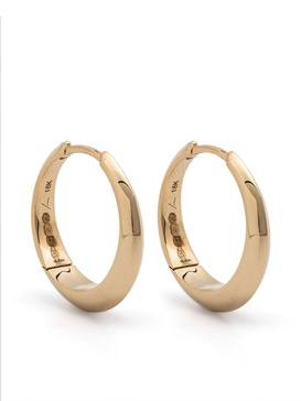 18kt yellow gold large Crescent hoop earrings