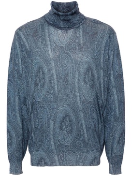 paisley-jacquard sweater