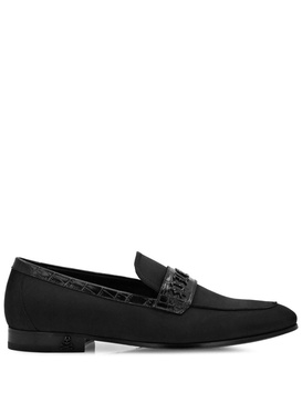 Gothic logo-lettering loafers 