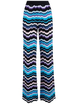 zigzag high-waisted trousers 