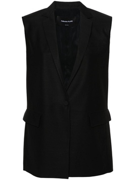 single-breasted sleeveless blazer