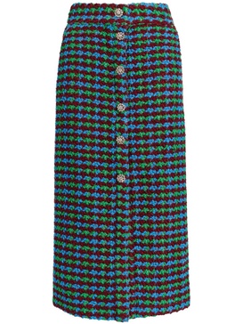 tweed midi skirt