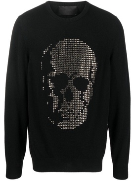 skull-appliqué cashmere sweatshirt