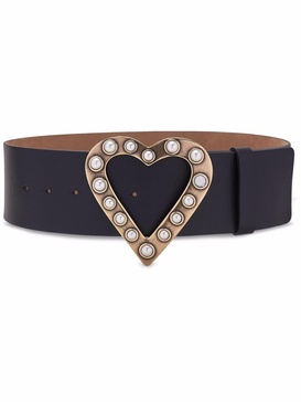 heart-buckle leather belt