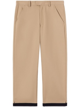 cotton straight-leg trousers