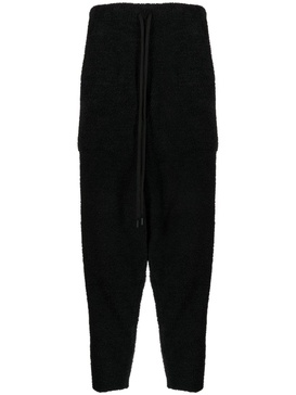 logo-print fleece-texture track pants 