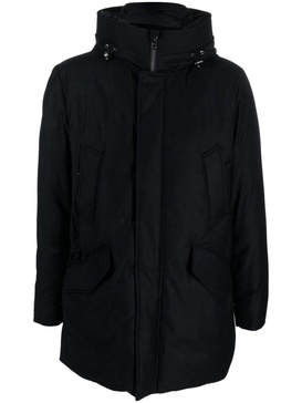 hooded high-neck parka