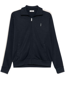 embroidered-logo zip-up sweatshirt