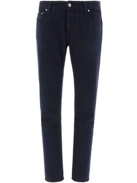 mid-rise straight-leg jeans