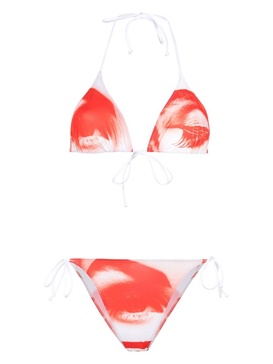 abstract-print bikini