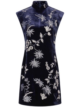 beaded velvet qipao dress