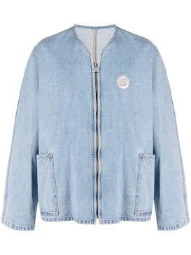 zip-up denim jacket