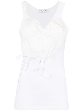 ruched-bust sleeveless top 