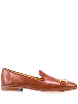 square-toe horsebit loafers