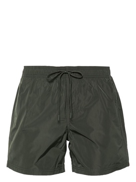 logo-appliqué striped swim shorts