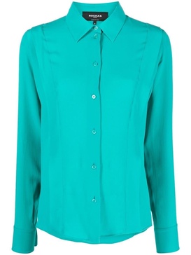 pointed collar buttoned shirt