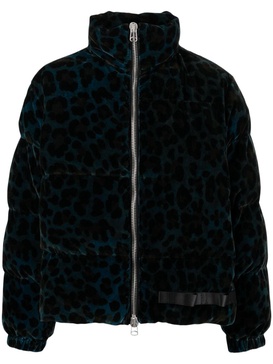 leopard-print padded jacket