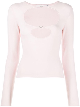 cut-out detail long-sleeve top 