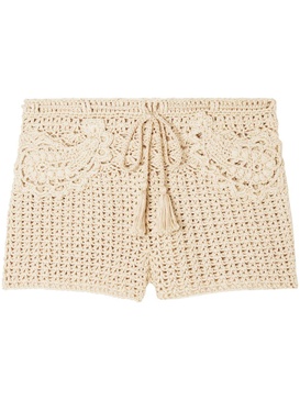 Conch Shell woven cotton shorts