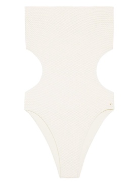 Zahra cut out-detail strapless swimsuit