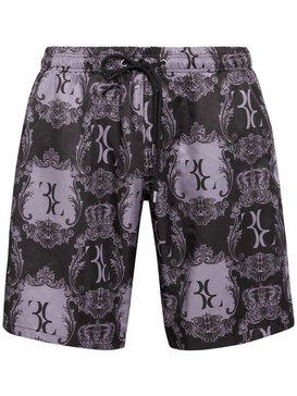 graphic-print swim shorts