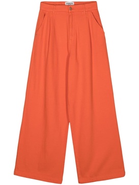 wide-leg cotton trousers