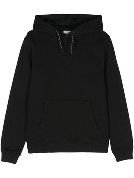 graphic-stamp cotton hoodie