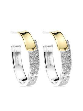 18kt yellow gold Chimera Stardust diamond hoop earrings