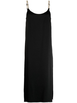 chain-link crepe midi dress