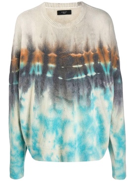 tie-dye crew neck jumper