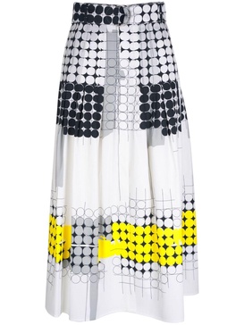 polka-dot print cotton skirt 